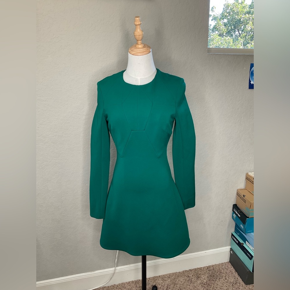 NWT Cushnie Et Ochs Emerald Long Sleeve Dress